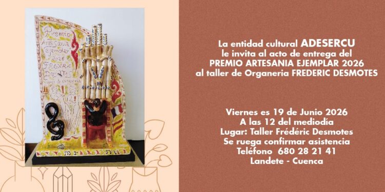 El Taller de Landete que resucitó los órganos de la Catedral de Cuenca recibe el Premio Artesanía Ejemplar 2026