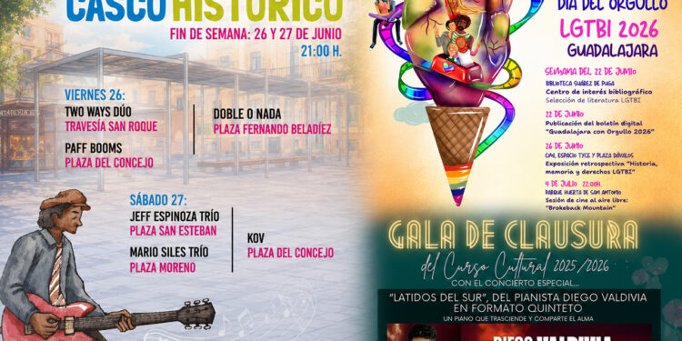 El centro de Guadalajara despide 'Las Placitas' con seis conciertos al aire libre
