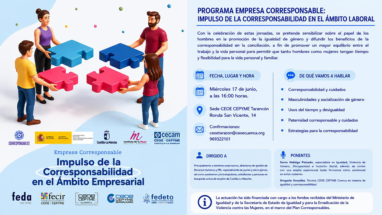 Empresarios de Cuenca y Tarancón abren el debate sobre cómo la corresponsabilidad mejora la conciliación 2 Empresarios de Cuenca y Tarancón abren el debate sobre cómo la corresponsabilidad mejora la conciliación