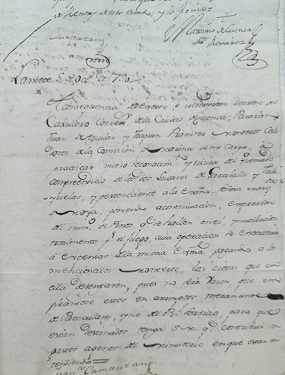 Los Montes de Cuenca y el uso de la madera. Siglo XII al XIX 3 Foto 1. Incendio en Garaballa y Talayuelas. 1790