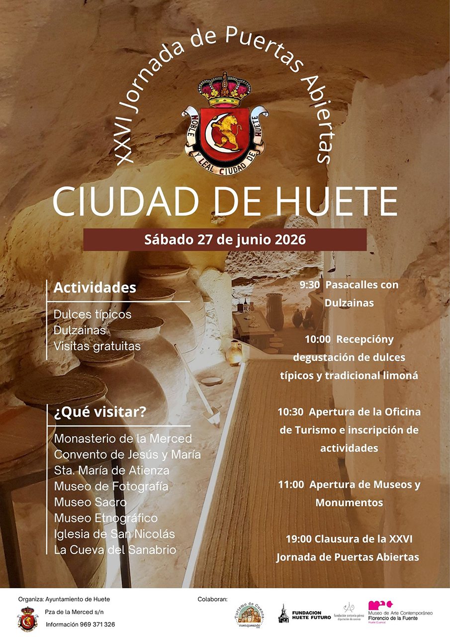 Huete abre gratis sus conventos y museos: cómo inscribirse en la XXVI Jornada de Puertas Abiertas 2 Huete abre gratis sus conventos y museos: cómo inscribirse en la XXVI Jornada de Puertas Abiertas