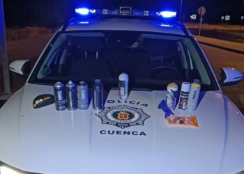 Interceptados tres menores por realizar grafitis en el entorno del Hospital Universitario de Cuenca