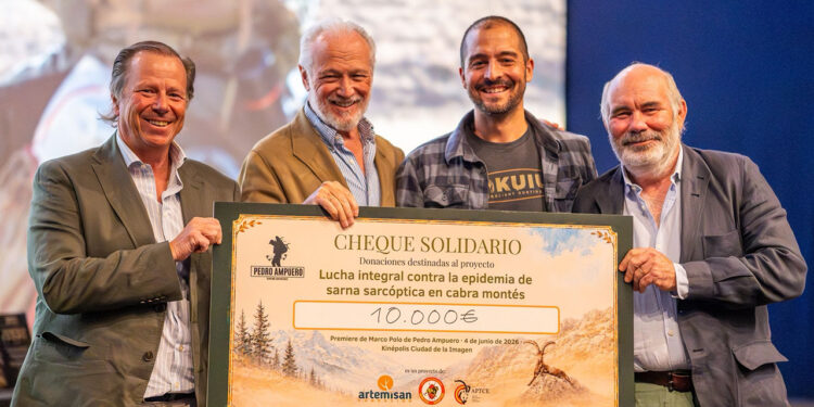 La premier de ‘Marco Polo, de Pedro Ampuero, recauda más de 10.000 euros para la conservación y la lucha contra la sarna en la cabra montés 1 La premier de ‘Marco Polo, de Pedro Ampuero, recauda más de 10.000 euros para la conservación y la lucha contra la sarna en la cabra montés