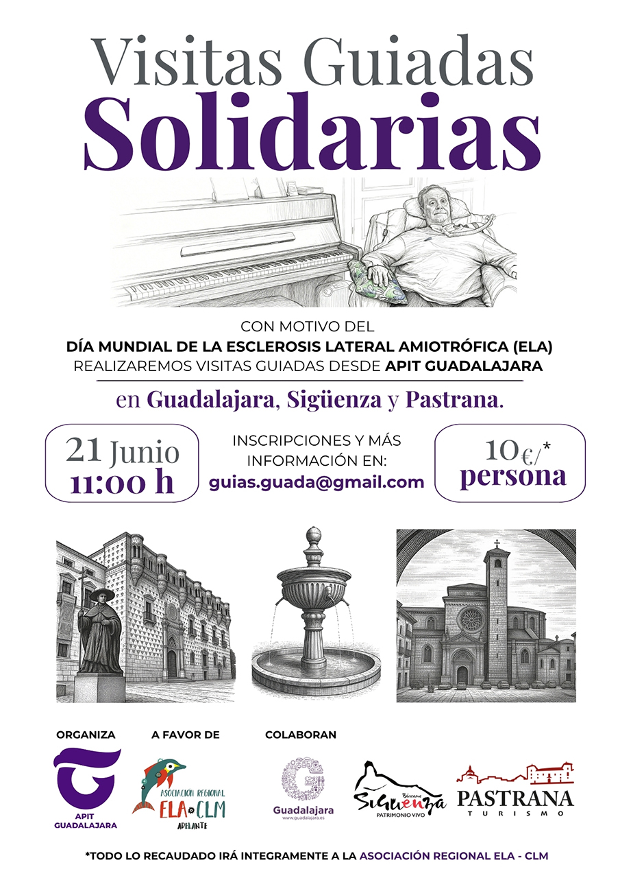 Rutas monumentales en Guadalajara, Sigüenza y Pastrana se unen contra la ELA por 10 euros