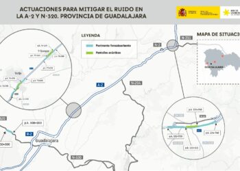 Transportes invertirá 8 millones para instalar pantallas acústicas en la A-2 a su paso por Guadalajara