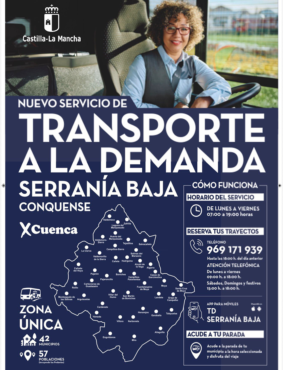 Un total de 42 pueblos de la Serranía Baja de Cuenca estrenan transporte a la demanda: así funciona el nuevo servicio 2 Un total de 42 pueblos de la Serranía Baja de Cuenca estrenan transporte a la demanda así funciona el nuevo servicio