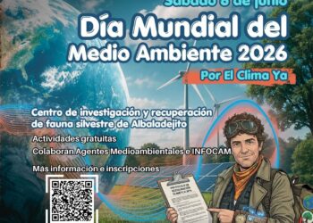 Un viajero del 2070 reta a las familias de Cuenca a salvar el clima en Albaladejito