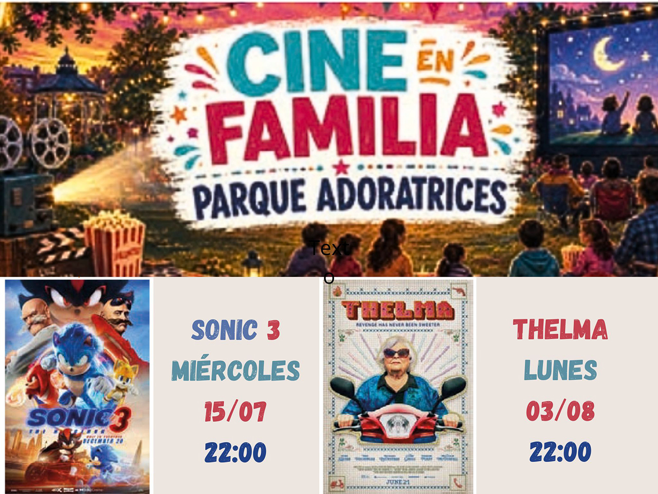 Cambio de fecha en el cine de verano de Adoratrices por la semifinal de España 2 Cambio de fecha en el cine de verano de Adoratrices por la semifinal de España