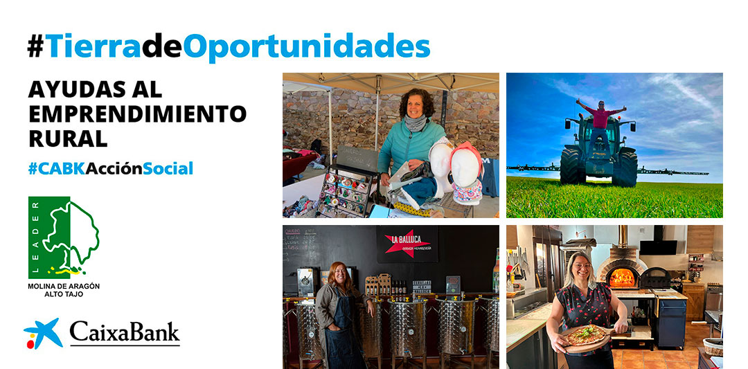 Cuatro emprendedores de Setiles, Tordellego y Milmarcos logran el respaldo de CaixaBank para dinamizar el Alto Tajo 1 El Grupo de Desarrollo Rural (GDR) Molina de Aragón - Alto Tajo y CaixaBank han seleccionado cuatro proyectos empresariales en su reciente convocatoria de emprendimiento rural. Las iniciativas, ubicadas en pequeños municipios de la provincia de Guadalajara, recibirán una inyección económica de 1.000 euros cada una y el pase directo a la fase nacional del programa 'Tierra de Oportunidades'. El jurado ha valorado la capacidad de crecimiento, la generación de empleo y la innovación de estas candidaturas frente al reto demográfico del territorio.Los proyectos galardonados que representarán a la comarca a nivel nacional en el reto formativo junto a la empresa social Rural Talent son:Silvia Pavón Clemente con A-Mar Creaciones (Setiles), un taller de costura creativa y personalización que dinamiza la economía local mediante la artesanía y la impartición de cursos.Emilie Oliver al frente de Sabor del Pueblo (Tordellego), una iniciativa gastronómica de circuitos cortos basada en pizzas artesanales y platos elaborados con ingredientes de huerto propio.Judith Iturbe Delgado con La Balluca Cerveza Artesana (Milmarcos), la microcervecera más pequeña de España, que combina la producción de cerveza slow food con actividades de turismo sostenible.Alejandro Herranz Julve con Agro Rivera (Tordellego), quien representa el relevo generacional mediante una explotación agrícola moderna y eficiente dedicada al cultivo de cereal.Evolución del emprendimiento en el Señorío de Molina
El archivo histórico de Liberal de Castilla ilustra un cambio de tendencia evidente en el tejido económico del Alto Tajo durante la última década. Tradicionalmente, los fondos y reconocimientos al desarrollo rural en esta comarca se destinaban casi en exclusiva a sostener la agricultura extensiva y la ganadería tradicional. Hoy, el mapa del emprendimiento local muestra una estrategia de supervivencia mucho más diversificada.La consolidación de estas cuatro iniciativas demuestra que el futuro económico de la zona pasa por sumar valor añadido a los recursos propios. Mientras que proyectos como Agro Rivera aseguran que el campo siga siendo una opción de futuro para los jóvenes, la aparición de microempresas que apuestan por la economía circular, el turismo experiencial y la artesanía de proximidad refleja una transformación estructural. Estos nuevos modelos de negocio, impulsados en gran medida por el emprendimiento femenino, no solo generan empleo de forma aislada, sino que crean redes de colaboración local y ayudan a fijar población en pueblos que buscan alternativas reales a la despoblación.