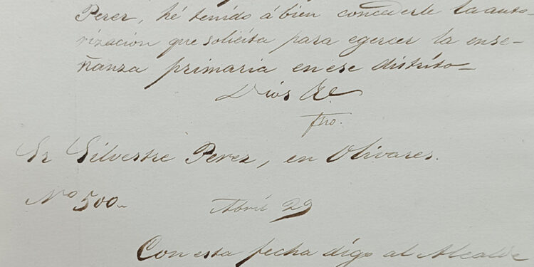 Documento del mes - Archivo Histórico de Cuenca - Año 1848: Escuela privada y escuela pública en Olivares de Júcar (Cuenca) 1 Documento del mes III