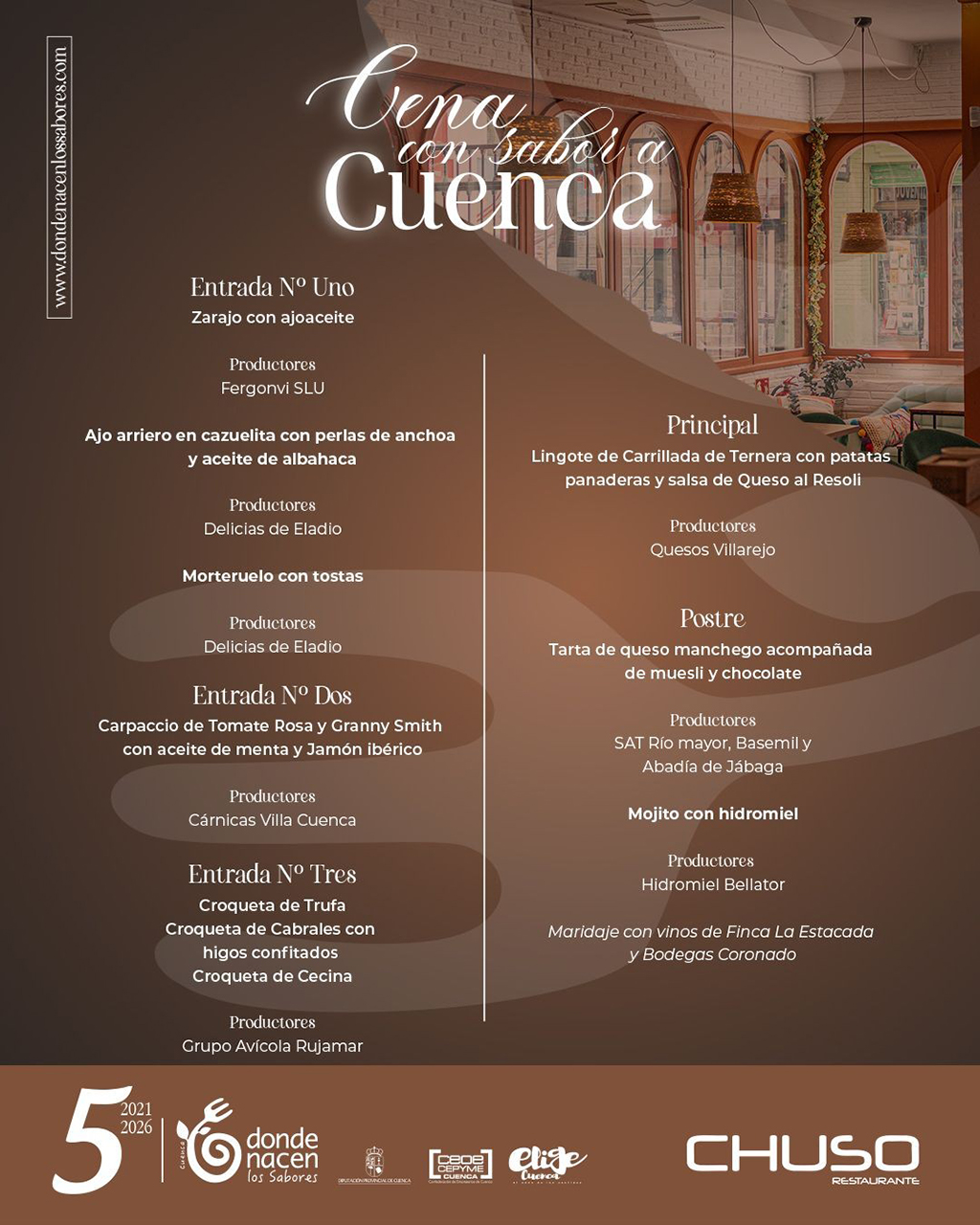 El Restaurante Chuso acoge una nueva 'Cena con Sabor a Cuenca' para reivindicar la gastronomía local 2 El Restaurante Chuso acoge una nueva 'Cena con Sabor a Cuenca' para reivindicar la gastronomía local