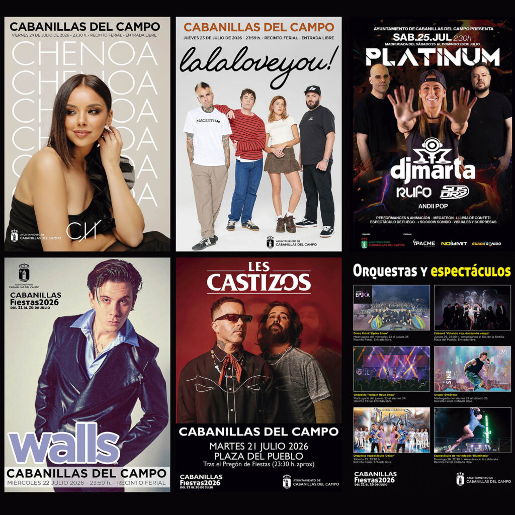 MONTAJE CARTELES ACTUACIONES FIESTAS