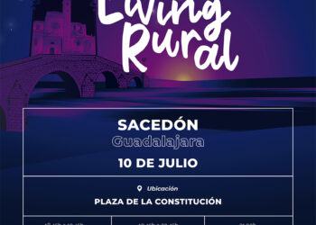 Pantalla gigante en Sacedón para seguir el España-Bélgica durante el festival ‘Living Rural’