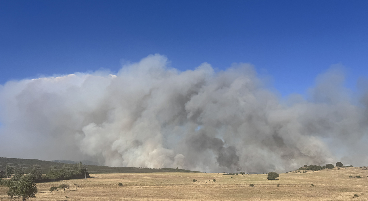 Tamajón asume el mando logístico del gran incendio de La Mierla para coordinar las evacuaciones preventivas