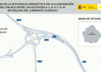 Transportes adjudica el contrato para mejorar la iluminación del enlace entre la A-3, A-31 y A-43 en Atalaya del Cañavate