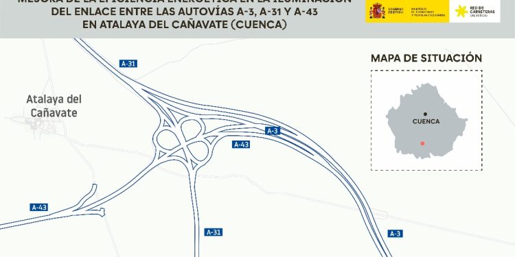 Transportes adjudica el contrato para mejorar la iluminación del enlace entre la A-3, A-31 y A-43 en Atalaya del Cañavate Transportes adjudica el contrato para mejorar la iluminación del enlace entre la A-3, A-31 y A-43 en Atalaya del Cañavate