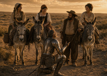 Spot. Este viernes, “En un lugar de la Mancha” llegamos a los capítulos 10 y 11 del Quijote. El de las labradoras y Angulo el Malo.