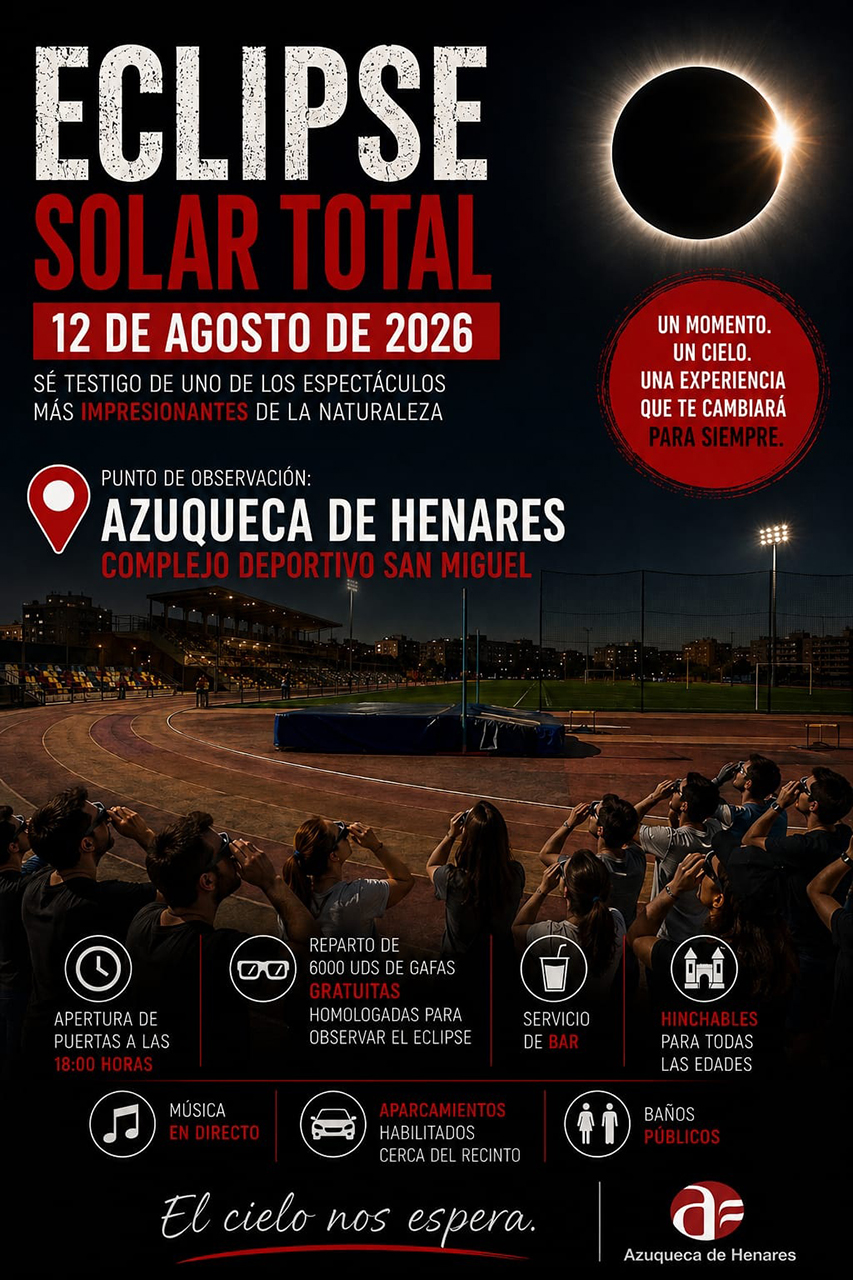 Azuqueca de Henares prepara una fiesta ciudadana para ver el eclipse histórico Azuqueca de Henares prepara una fiesta ciudadana para ver el eclipse histórico