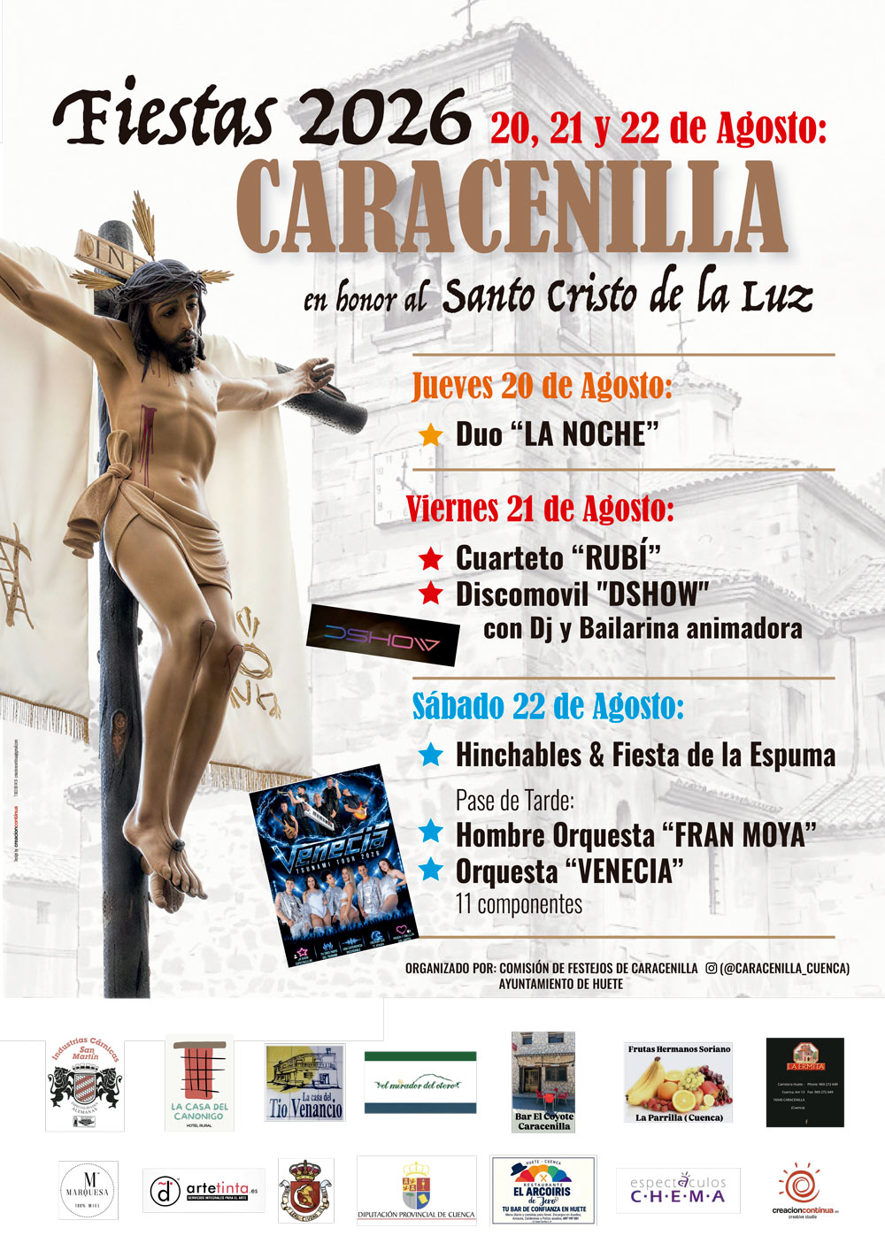 Las fiestas de Caracenilla en honor al Cristo de la Luz, hasta el 24 Las fiestas de Caracenilla en honor al Cristo de la Luz, hasta el 24