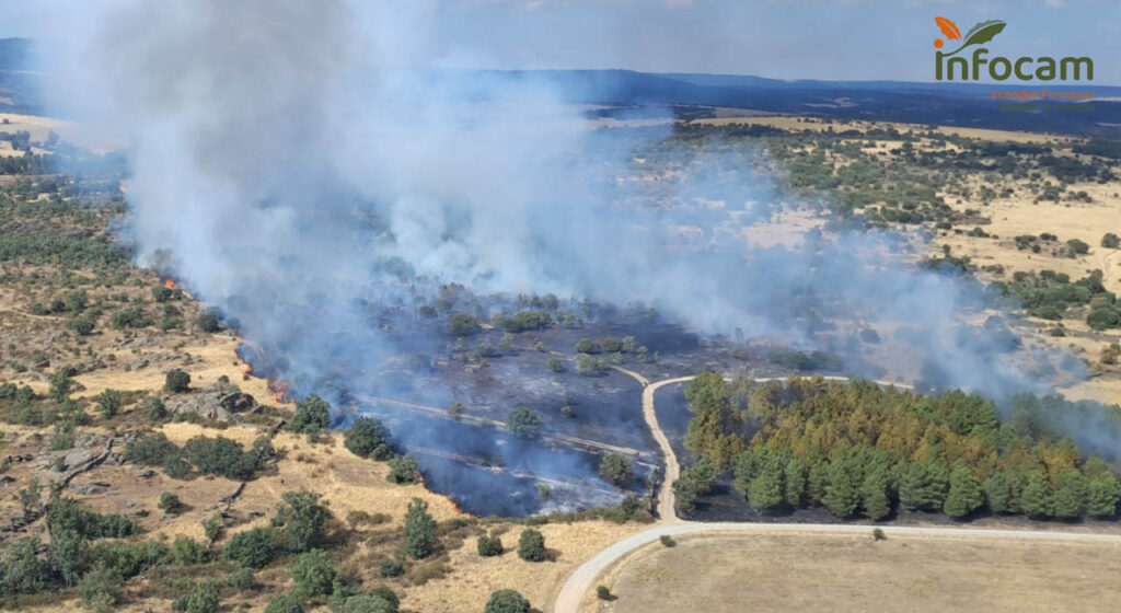 El incendio de Riofrío del Llano baja a Nivel 0 mientras 59 efectivos continúan trabajando en su extinción 1 Declarado el Nivel 1 en un incendio forestal en Riofrío del Llano por riesgo de humo en Cardeñosa