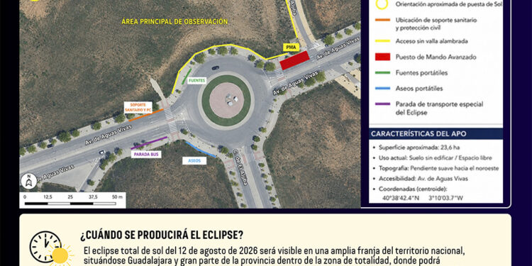 El Ayuntamiento de Guadalajara recuerda el dispositivo especial para la observación del eclipse solar del 12 de agosto El Ayuntamiento de Guadalajara recuerda el dispositivo especial para la observación del eclipse solar del 12 de agosto
