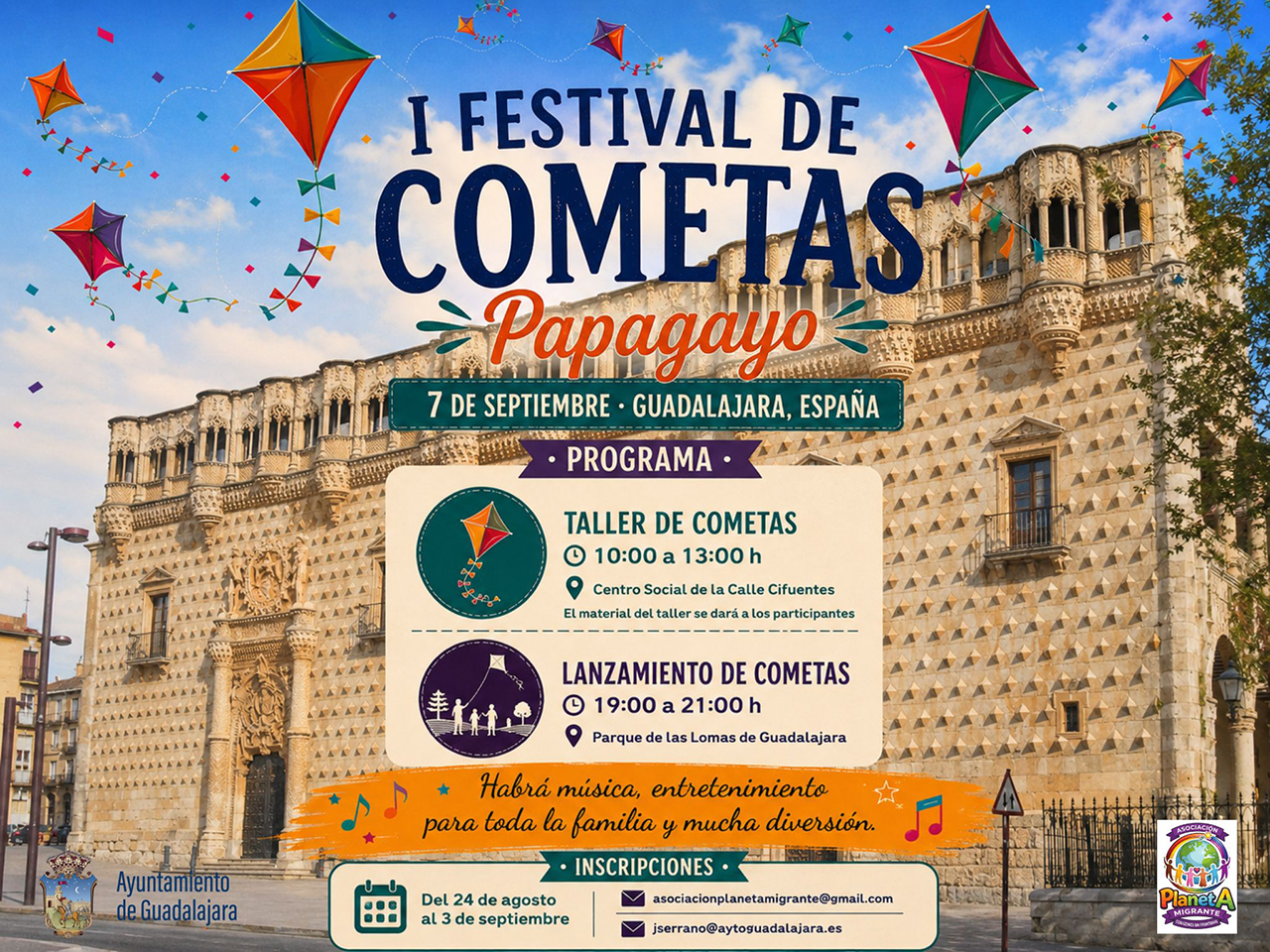 El Parque de Las Lomas estrena festival familiar de cometas en el arranque festivo de Guadalajara El Parque de Las Lomas estrena festival familiar de cometas en el arranque festivo de Guadalajara