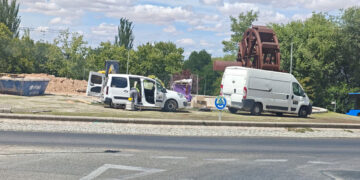 Guadalajara corta un carril del Paseo de la Estación y desvía la línea 4 de autobús por obras en la Plaza de España