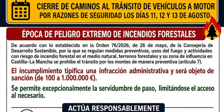 Huete restringe el acceso a sus caminos municipales y pistas forestales por el eclipse solar Huete restringe el acceso a sus caminos municipales y pistas forestales por el eclipse solar
