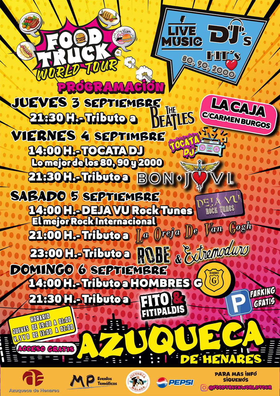 La Caja de Azuqueca acogerá del 3 al 6 de septiembre el “Food Truck World Tour” La Caja de Azuqueca acogerá del 3 al 6 de septiembre el “Food Truck World Tour”