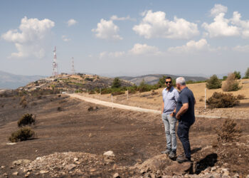 La Diputación evalúa en Bustares y el Alto Rey los daños del fuego para salvar la romería de septiembre