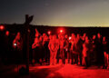 Una treintena de socios de AstroGuada han seguido el eclipse lunar de esta madrugada desde Valdenazar