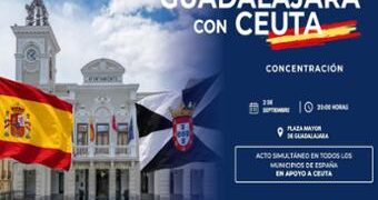 Guadalajara se suma el próximo 2 de septiembre a la concentración nacional de apoyo a Ceuta convocada por la FEMP