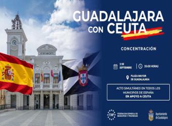 Guadalajara se suma el próximo 2 de septiembre a la concentración nacional de apoyo a Ceuta convocada por la FEMP