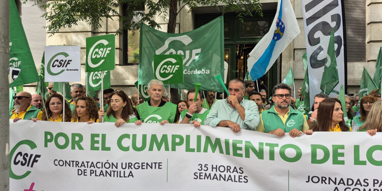 CSIF protesta ante la sede central de Correos por los recortes de plantilla y cifra en 380 los carteros de Cuenca y Guadalajara CSIF protesta ante la sede central de Correos por los recortes de plantilla y cifra en 380 los carteros de Cuenca y Guadalajara