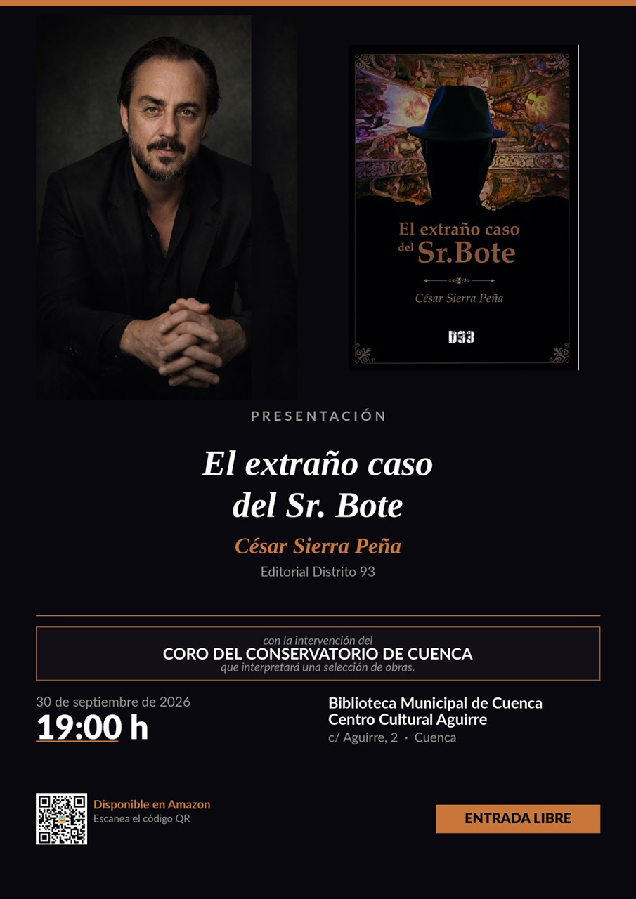 César Sierra presenta en el Centro Cultural Aguirre su novela negra ‘El extraño caso del Sr. Bote’ César Sierra presenta en el Centro Cultural Aguirre su novela negra ‘El extraño caso del Sr. Bote’