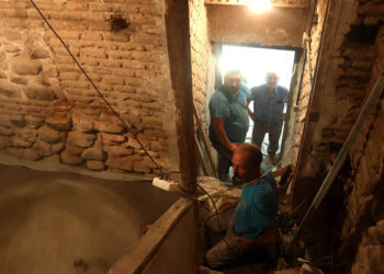 Comienzan las obras de restauración del acceso al campanario de la Iglesia de Cabanillas del Campo