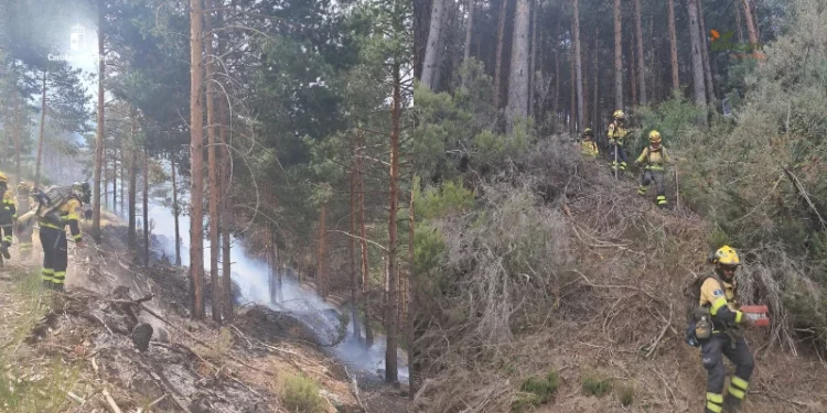 Controlado el incendio forestal de El Cardoso de la Sierra tras el despliegue de retenes y helicópteros Controlado el incendio forestal de El Cardoso de la Sierra tras el despliegue de retenes y helicópteros