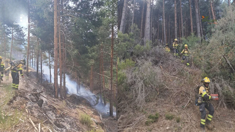 Controlado el incendio forestal de El Cardoso de la Sierra tras el despliegue de retenes y helicópteros Controlado el incendio forestal de El Cardoso de la Sierra tras el despliegue de retenes y helicópteros