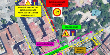 Corte total en el cruce de María Pacheco y Félix Flores por las obras del Asilo: así cambiará el tráfico en Guadalajara durante tres semanas