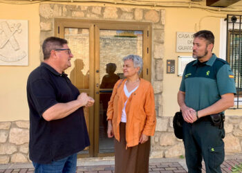 El Cuartel de la Guardia Civil de Arcas alcanza el cien por cien de agentes y renueva su fachada