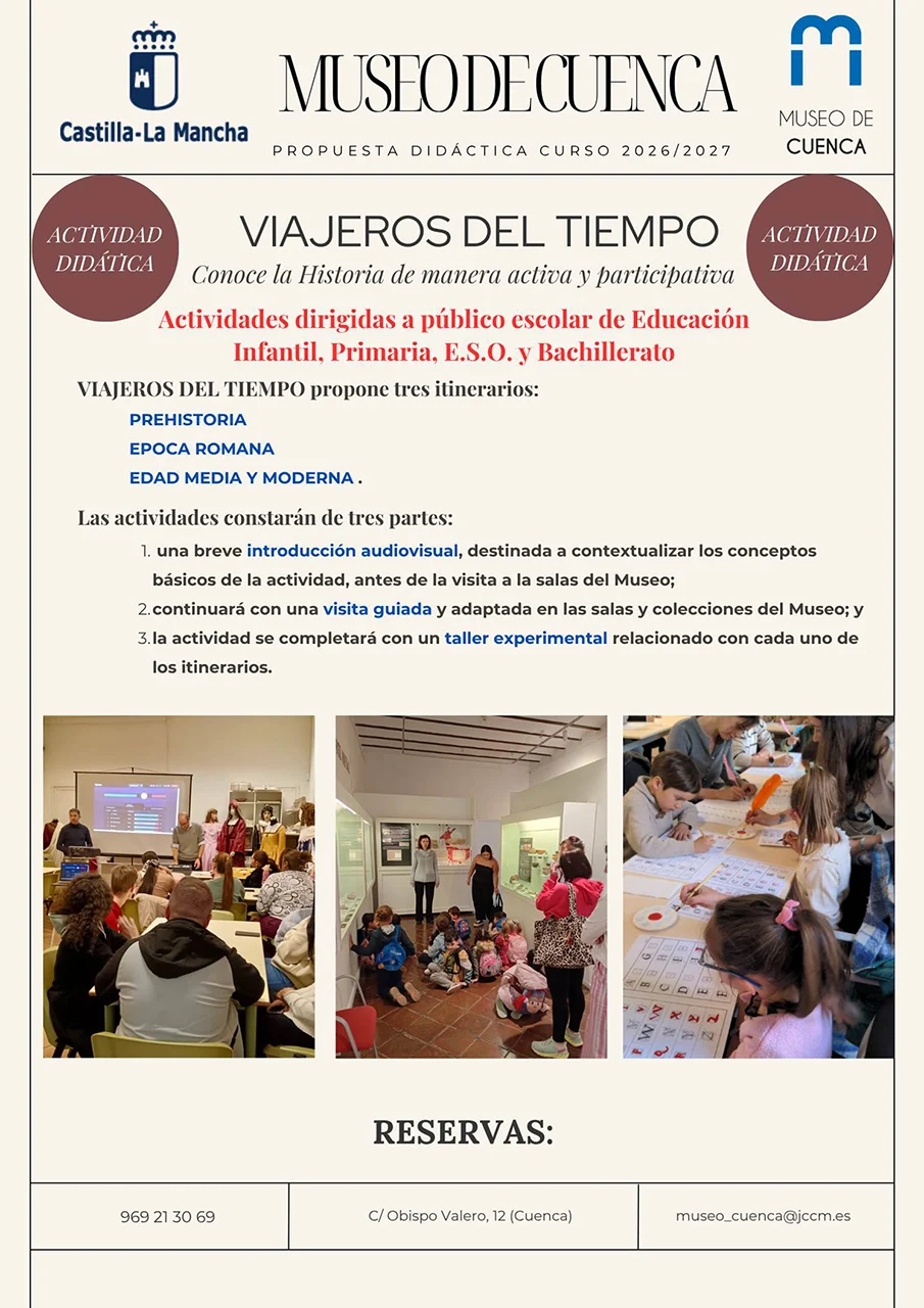 El Museo de Cuenca lanza talleres inmersivos para acercar la arqueología provincial a los escolares El Museo de Cuenca lanza talleres inmersivos para acercar la arqueología provincial a los escolares