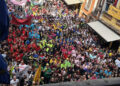 El jefe de maromeros Álvaro Guijarro abre San Mateo ensalzando a la vaquilla en la Plaza Mayor de Cuenca