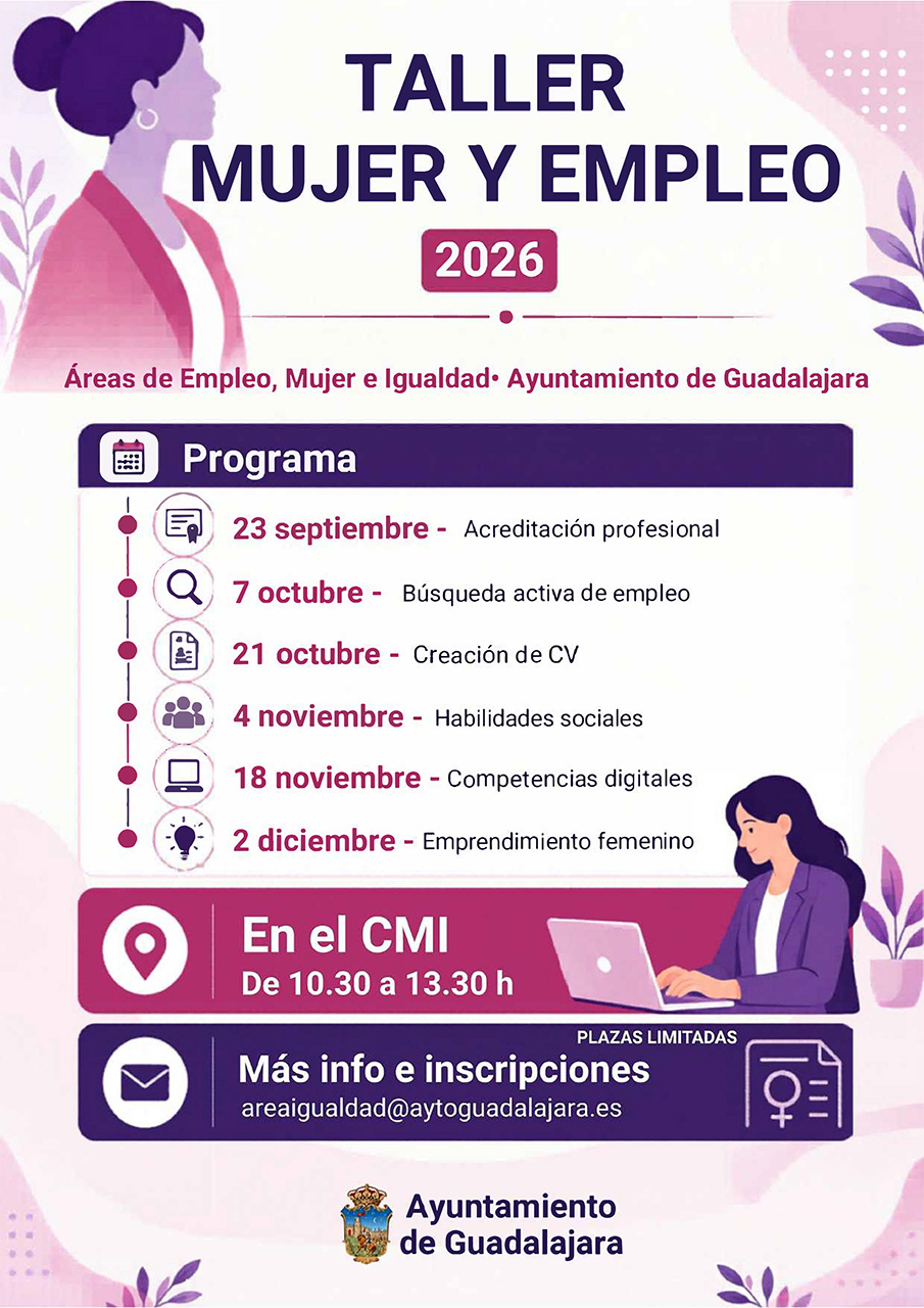 Guadalajara activa seis talleres para mejorar la empleabilidad y el emprendimiento de las mujeres Guadalajara activa seis talleres para mejorar la empleabilidad y el emprendimiento de las mujeres