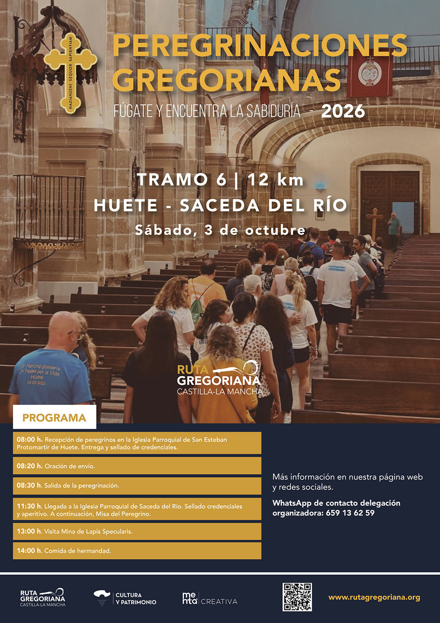 Huete y Saceda del Río unen su patrimonio en el sexto tramo de la Ruta Gregoriana Huete y Saceda del Río unen su patrimonio en el sexto tramo de la Ruta Gregoriana