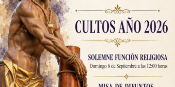 La I. V. H. de Ntro. Padre Jesús Amarrado a la Columna celebra sus Cultos los días 6 y 7 de septiembre