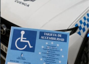 La Policía Local de Cuenca localiza un coche robado aparcado con una fotocopia de tarjeta de movilidad reducida