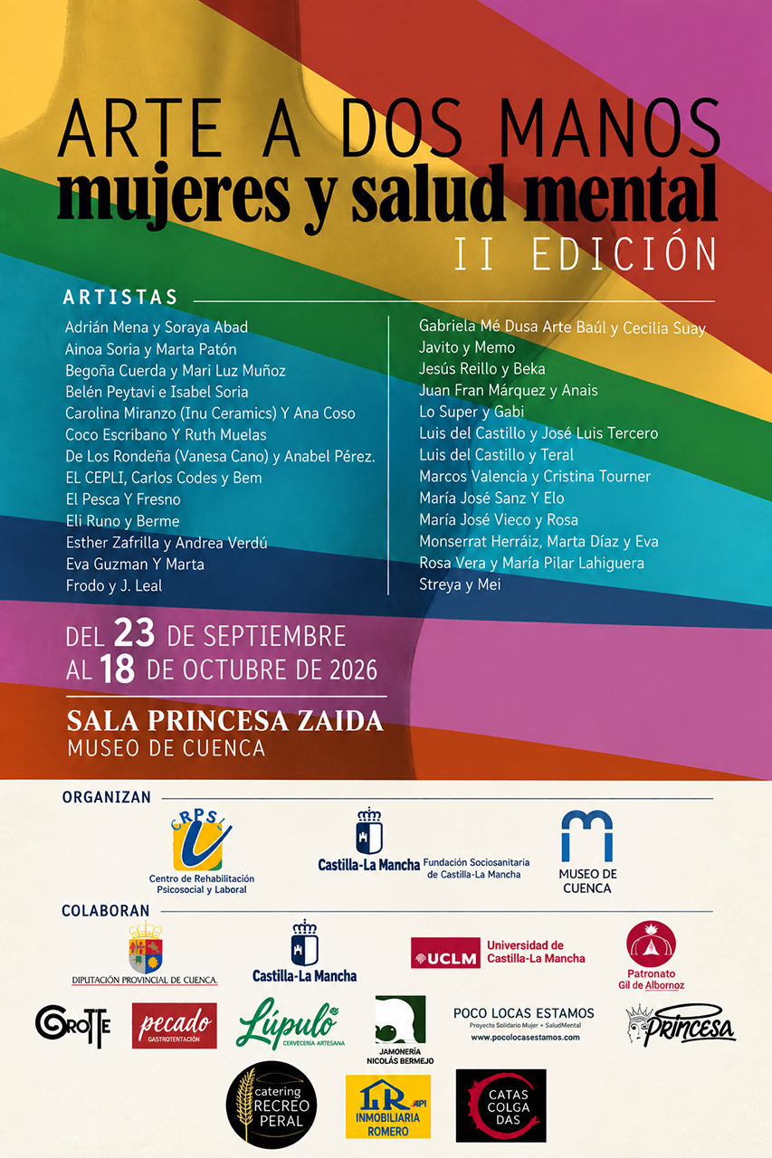 La sala Princesa Zaida de Cuenca une a 26 creadores y usuarias de salud mental en ‘Arte a dos manos’ La sala Princesa Zaida de Cuenca une a 26 creadores y usuarias de salud mental en ‘Arte a dos manos’