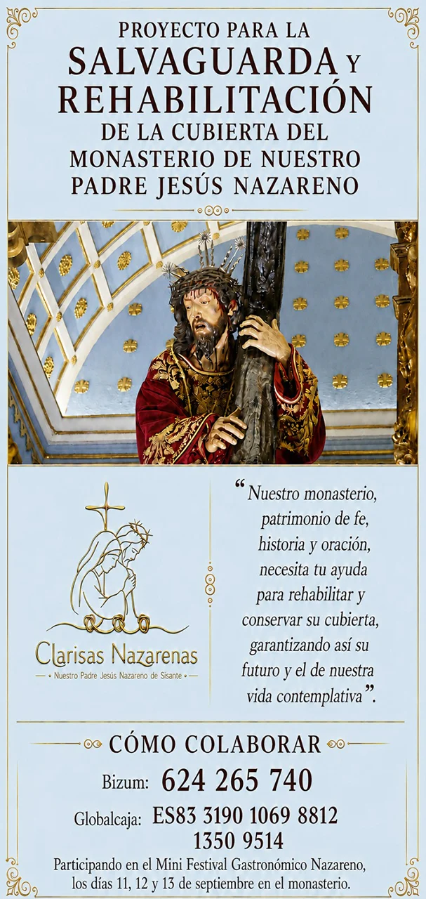 Las Clarisas de Sisante vuelven a abrir las puertas de su monasterio con un nuevo Festival Gastronómico para contribuir a la restauración de sus cubiertas 1 Las Clarisas de Sisante vuelven a abrir las puertas de su monasterio con un nuevo Festival Gastronómico para contribuir a la restauración de sus cubiertas