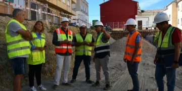 Las obras de refuerzo y rehabilitación del muro de Ramiro de Maeztu superan el 50 por ciento de ejecución