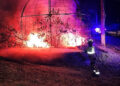 Los Bomberos de Guadalajara sofocan un incendio nocturno en el parque de San Francisco